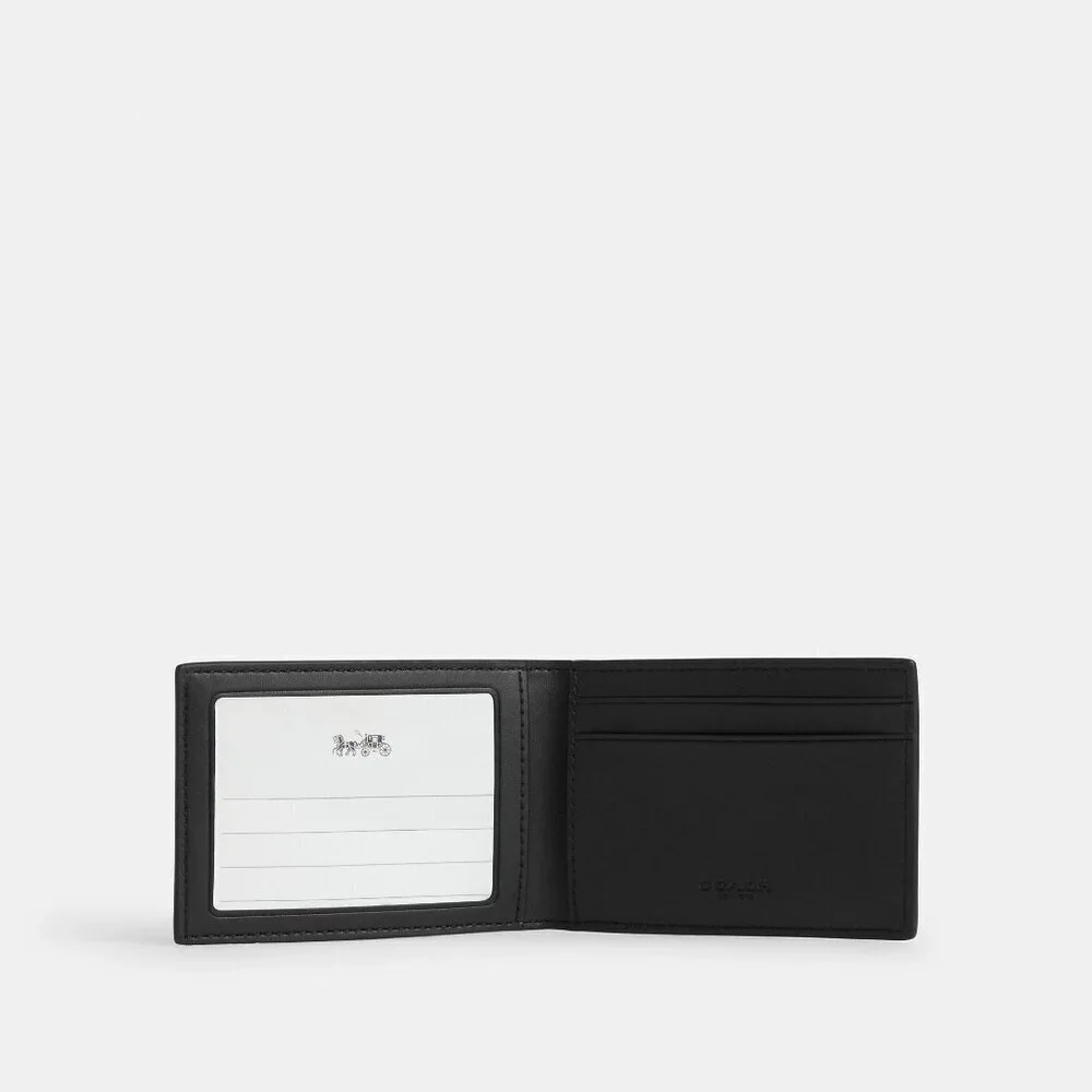 Coach Compact Billfold Wallet In Signature Canvas